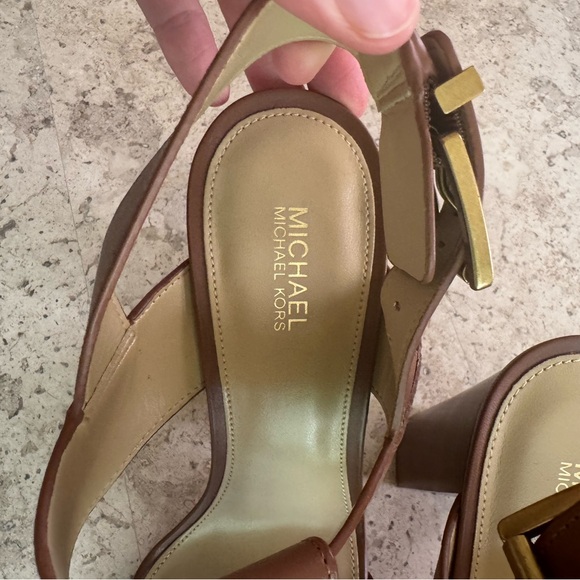 Michael Kors Elegant Brown Platform Heels - Picture 5 of 6